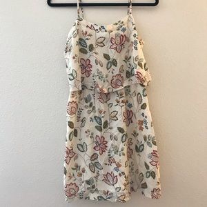 Madewell Cream Floral Dress